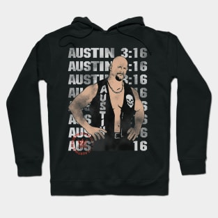 Stone Cold Steve Austin Text Stack Hoodie